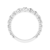 A brilliant 14k white gold 2/3 eternity ring showcasing a shimmering row of premium round-cut lab-grown diamonds.