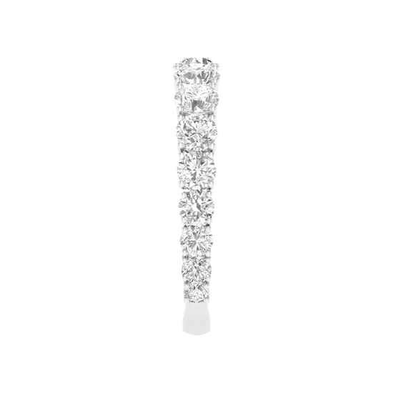 A brilliant 14k white gold 2/3 eternity ring showcasing a shimmering row of premium round-cut lab-grown diamonds.