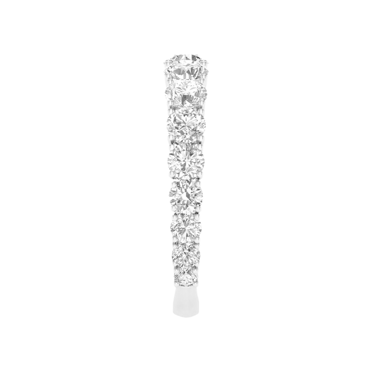 A brilliant 14k white gold 2/3 eternity ring showcasing a shimmering row of premium round-cut lab-grown diamonds.