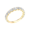 A sophisticated 14k yellow gold wedding band featuring 1.5 total carats of round-cut lab-grown diamonds in a classic 2/3 eternity setting.