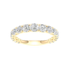 A sophisticated 14k yellow gold wedding band featuring 1.5 total carats of round-cut lab-grown diamonds in a classic 2/3 eternity setting.