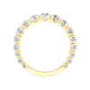 A sophisticated 14k yellow gold wedding band featuring 1.5 total carats of round-cut lab-grown diamonds in a classic 2/3 eternity setting.