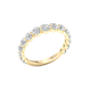 A luxurious 14k yellow gold 2/3 eternity wedding band featuring 1.5 total carats of graduated round-cut lab-grown diamonds.