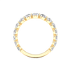 A luxurious 14k yellow gold 2/3 eternity wedding band featuring 1.5 total carats of graduated round-cut lab-grown diamonds.