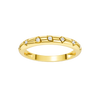 A high-polish, thin 14k yellow gold stackable ring by Amorati featuring tiny star-shaped insets with shimmering round lab-grown diamonds. Amorati’s signature F O U R T E E N T H Collection.