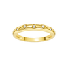A bold, high-polish 14k yellow gold statement ring by Amorati featuring scattered star and geometric insets with shimmering round-grown diamonds. Amorati’s signature F O U R T E E N T H Collection.