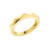 A high-polish 14k yellow gold geometric stackable ring by Amorati, featuring a unique multi-angled design. Amorati’s signature F O U R T E E N T H Collection