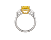 Soleil 2.9 cttw Radiant Cut Canary Yellow & White Trilogy Engagement Ring