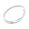 An angled view of a 14K white gold ring, showcasing the continuous shimmer of the pavé jewels.